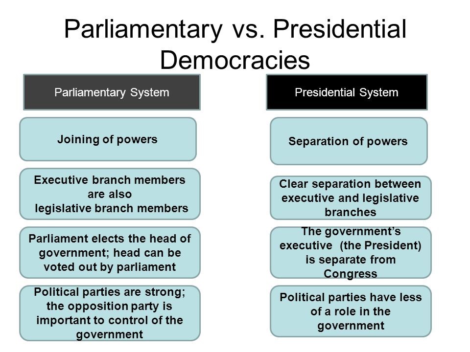 presidential vs parliamentary system of government essay
