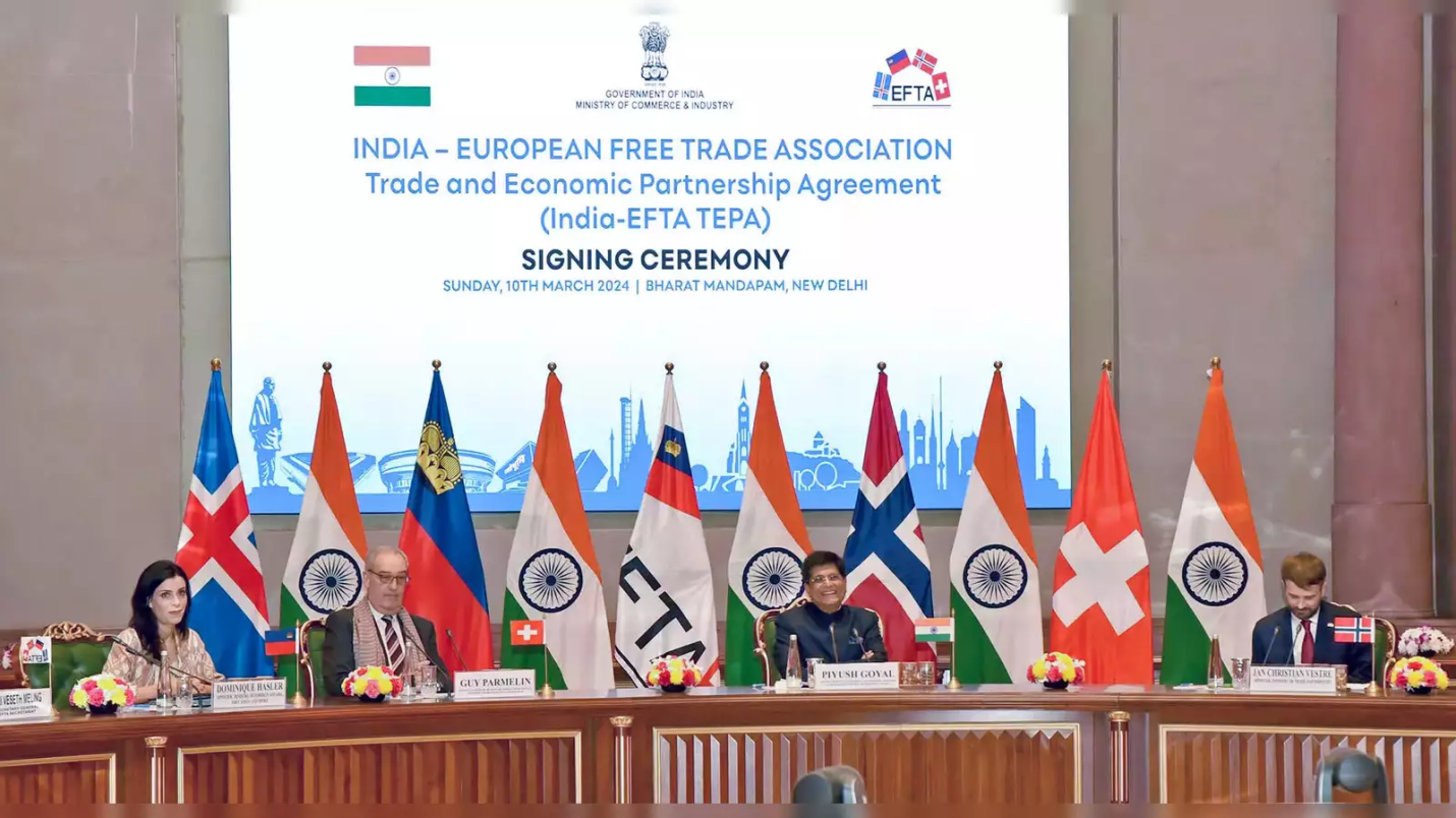 INDIA’S TRADE AGREEMENT WITH EFTA