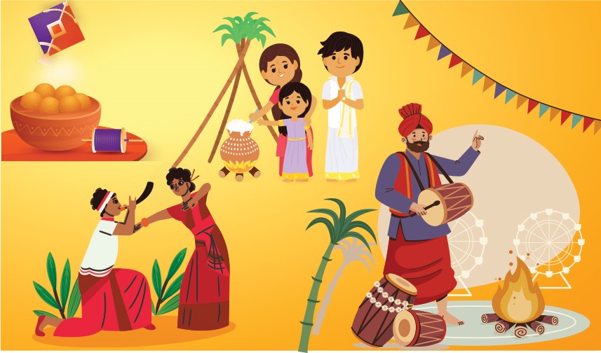 MAKAR SAKRANTI, LOHRI, BIHU AND PONGAL