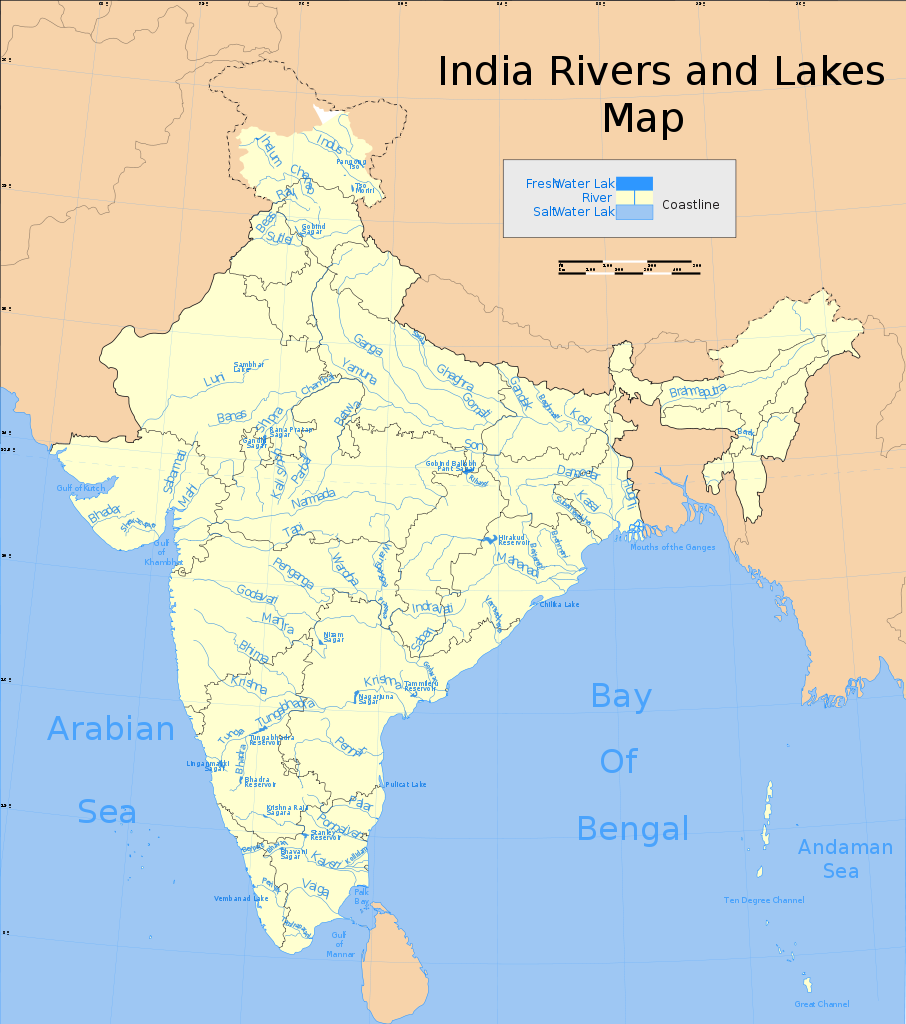 Statewise list of rivers in India