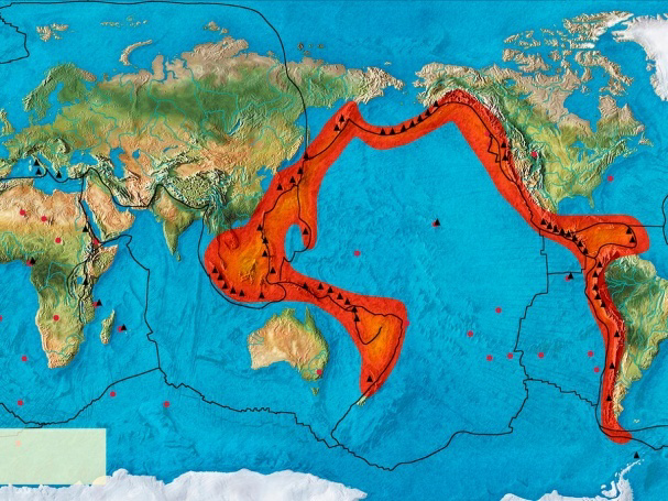 Pacific Ring of Fire ( Volcanoes) | Volcano, Map, Geography lessons