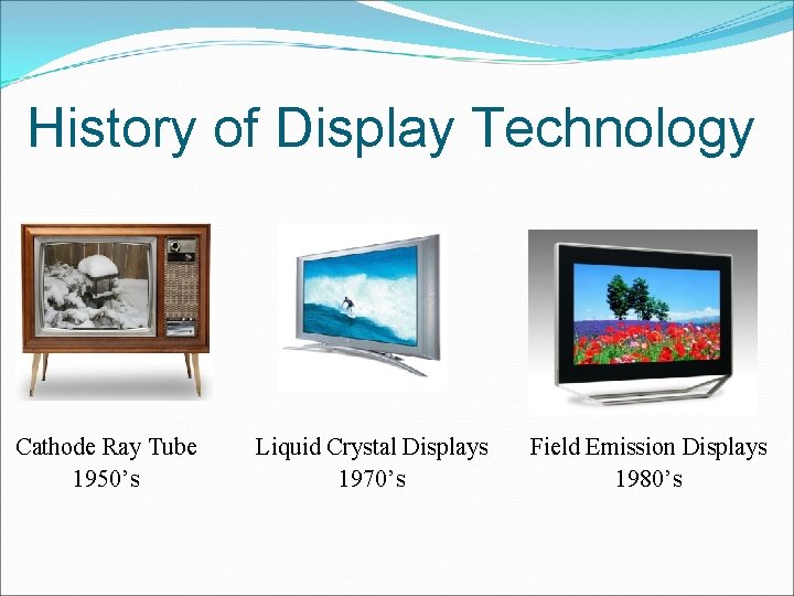 DISPLAY TECHNOLOGY AND ITS TYPES