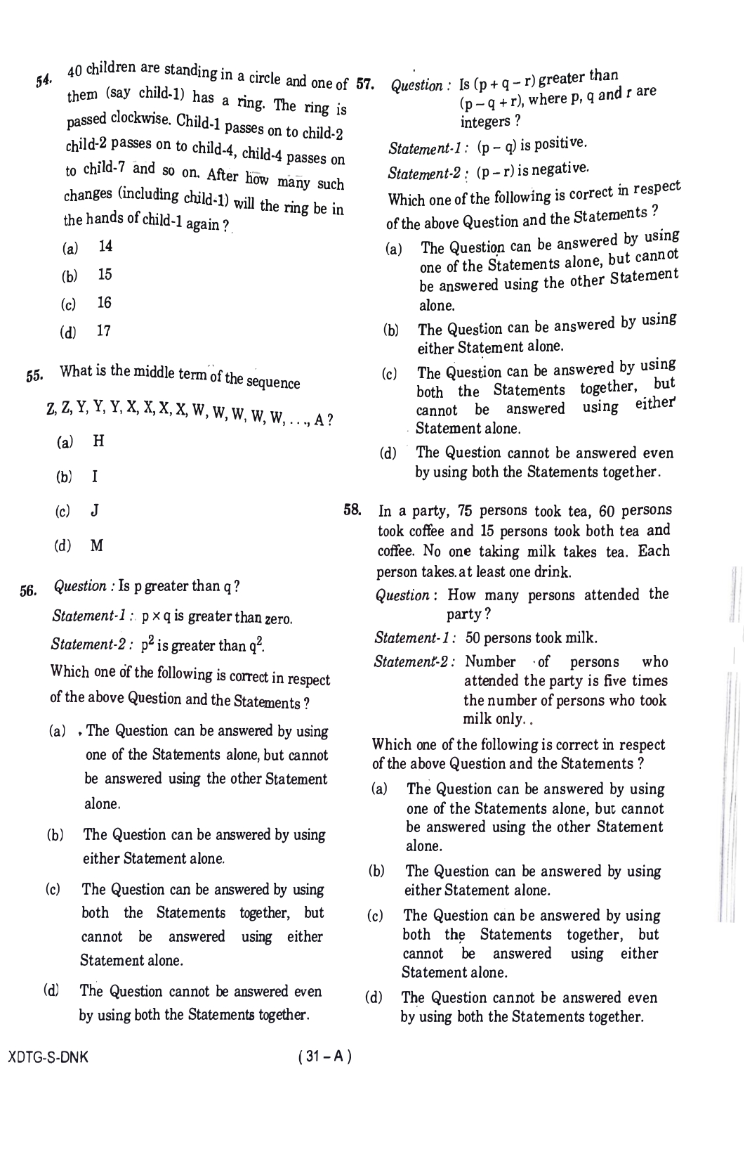 upsc csat 2023 question paper